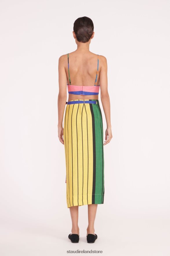 Women Clothing Formentera Stripe STAUD KAITLYN SKIRT H8RLPJ467