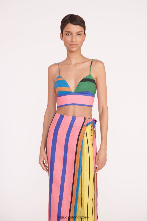 Women Clothing Formentera Stripe STAUD KAITLYN SKIRT H8RLPJ467