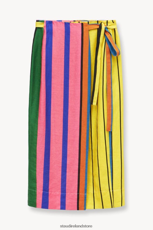 Women Clothing Formentera Stripe STAUD KAITLYN SKIRT H8RLPJ467