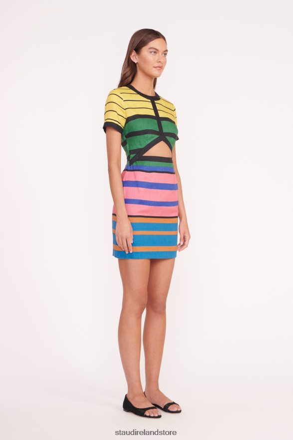Women Clothing Formentera Stripe STAUD MINI PERLA DRESS H8RLPJ43