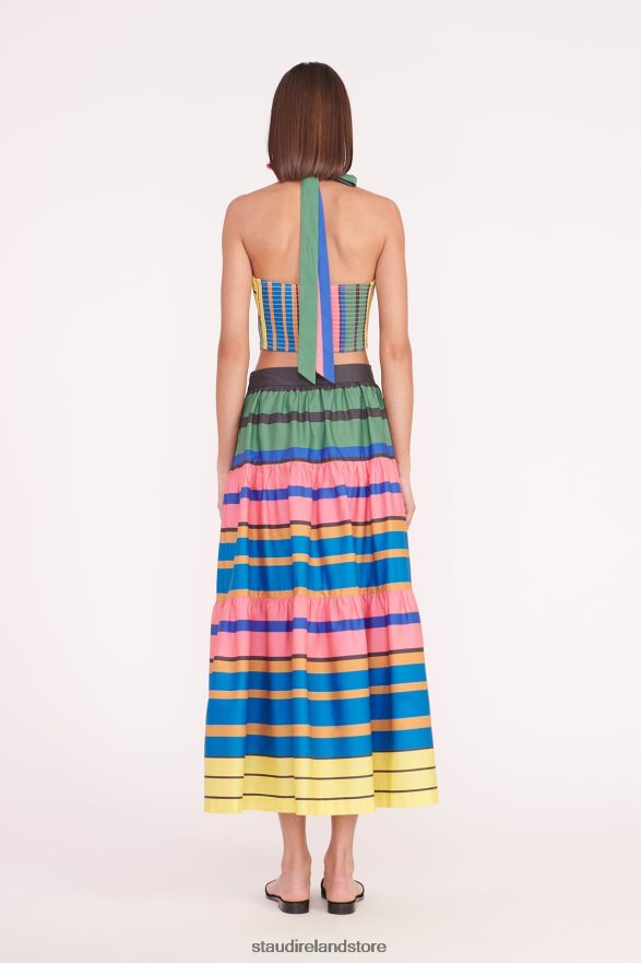 Women Clothing Formentera Stripe STAUD SEA SKIRT H8RLPJ461