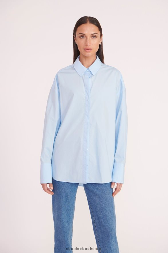 Women Clothing French Blue STAUD COLTON SHIRT H8RLPJ334