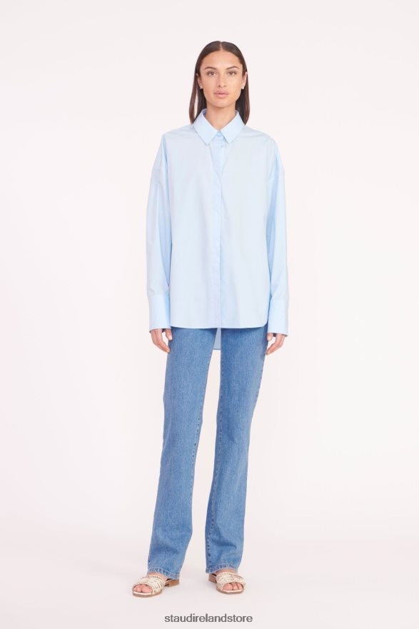 Women Clothing French Blue STAUD COLTON SHIRT H8RLPJ334