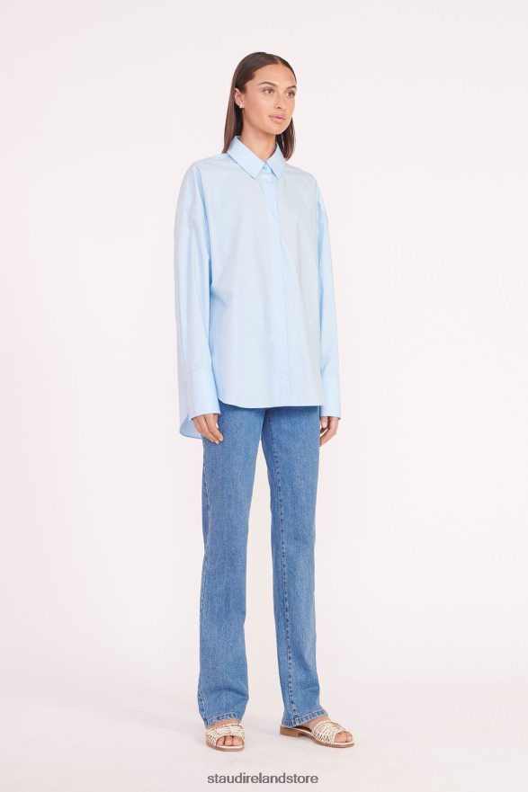 Women Clothing French Blue STAUD COLTON SHIRT H8RLPJ334