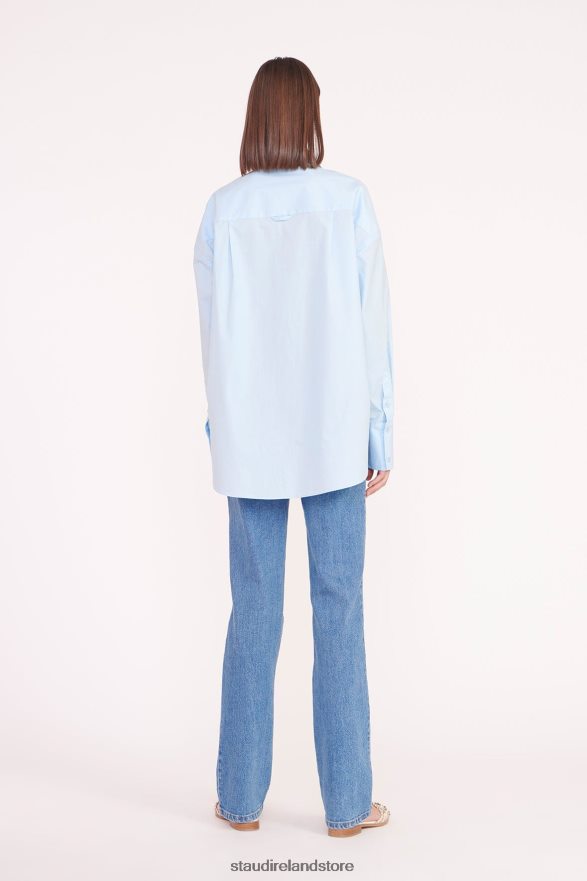 Women Clothing French Blue STAUD COLTON SHIRT H8RLPJ334