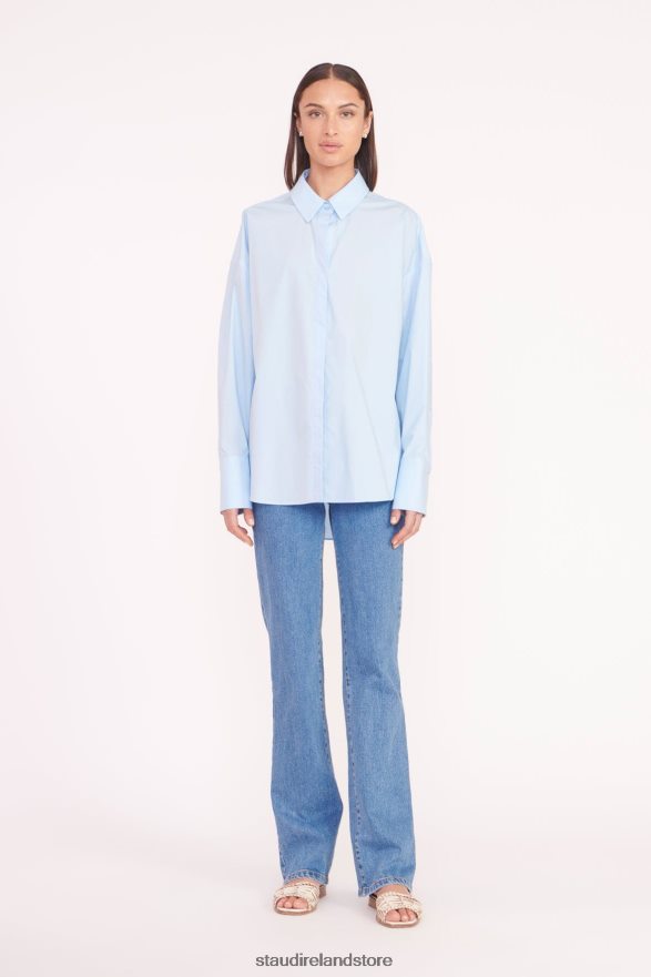 Women Clothing French Blue STAUD COLTON SHIRT H8RLPJ334