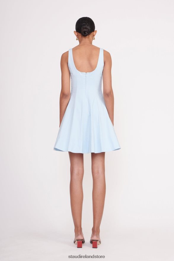 Women Clothing French Blue STAUD MINI WELLS DRESS H8RLPJ94