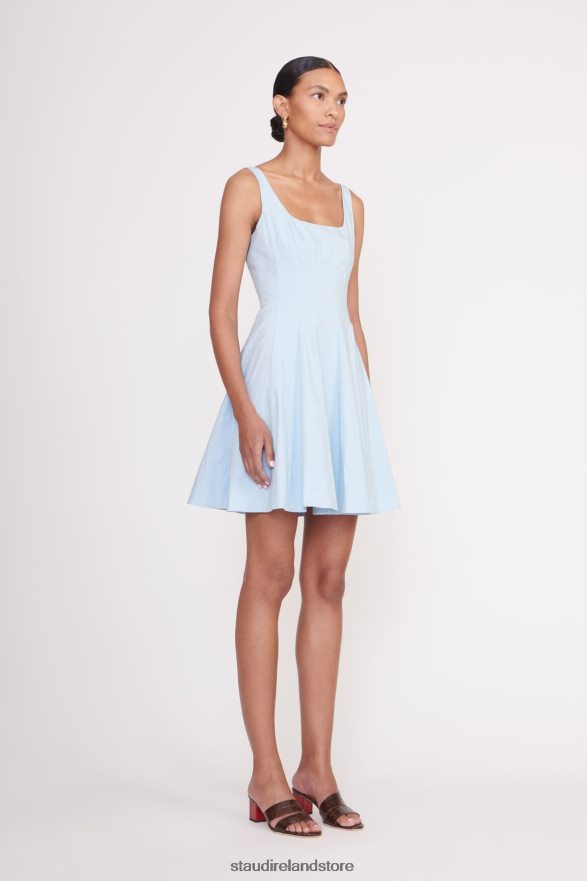 Women Clothing French Blue STAUD MINI WELLS DRESS H8RLPJ94