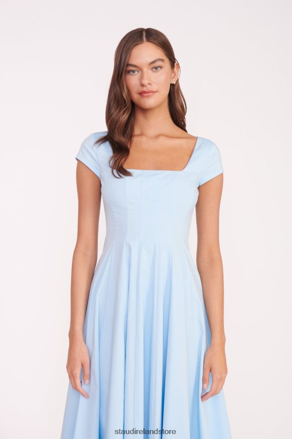 Women Clothing French Blue STAUD SHORT SLEEVE WELLS DRESS H8RLPJ95
