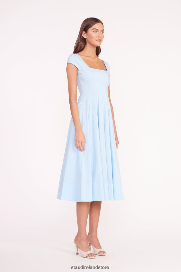 Women Clothing French Blue STAUD SHORT SLEEVE WELLS DRESS H8RLPJ95