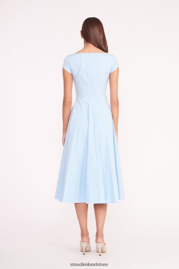 Women Clothing French Blue STAUD SHORT SLEEVE WELLS DRESS H8RLPJ95