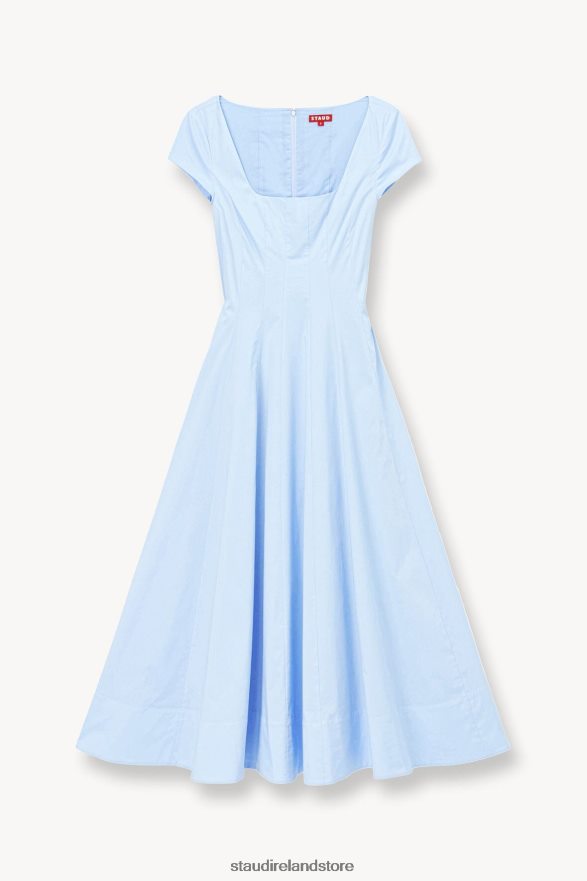 Women Clothing French Blue STAUD SHORT SLEEVE WELLS DRESS H8RLPJ95