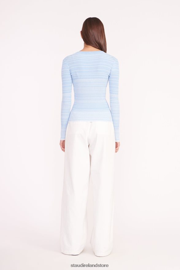 Women Clothing French Blue White STAUD CARGO SWEATER H8RLPJ572