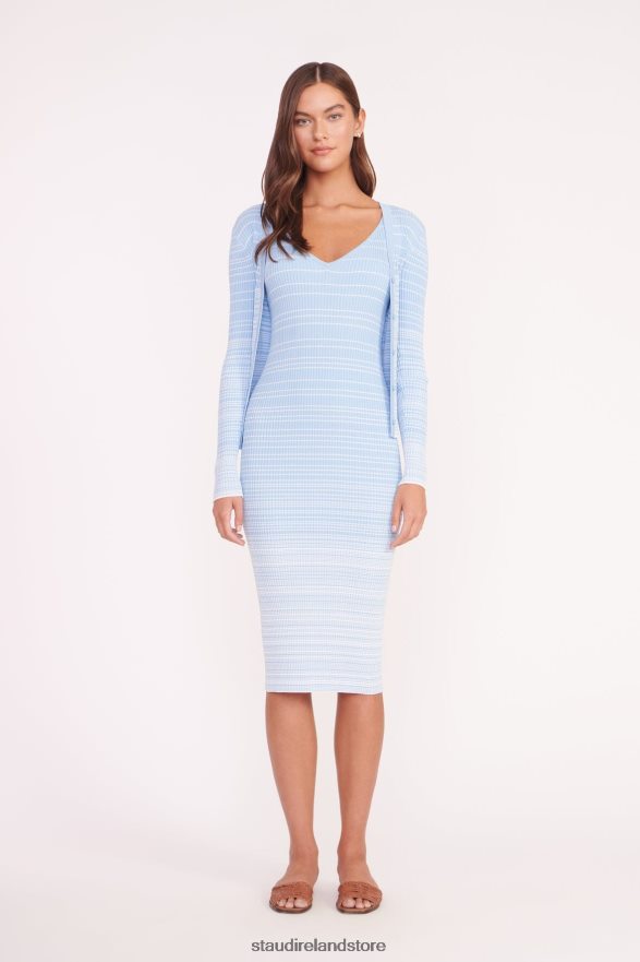 Women Clothing French Blue White STAUD DANA DRESS H8RLPJ125