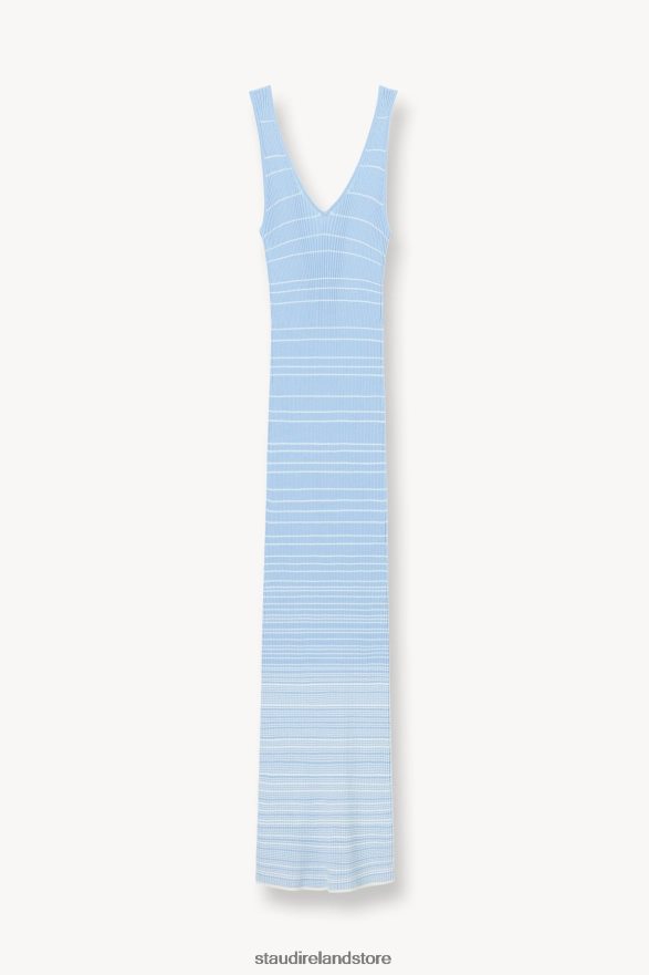 Women Clothing French Blue White STAUD DANA DRESS H8RLPJ125