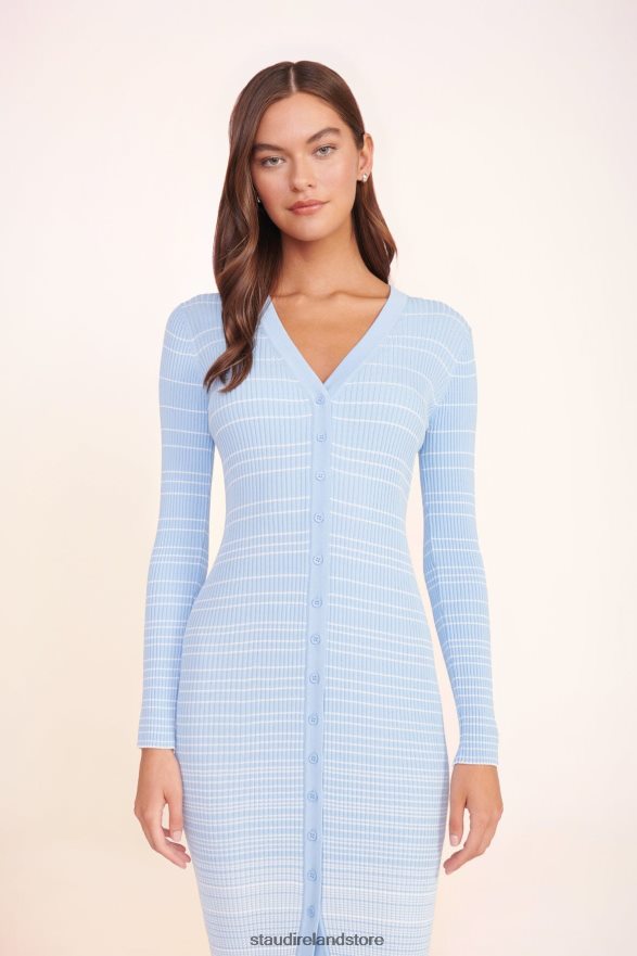 Women Clothing French Blue White STAUD SHOKO SWEATER H8RLPJ112