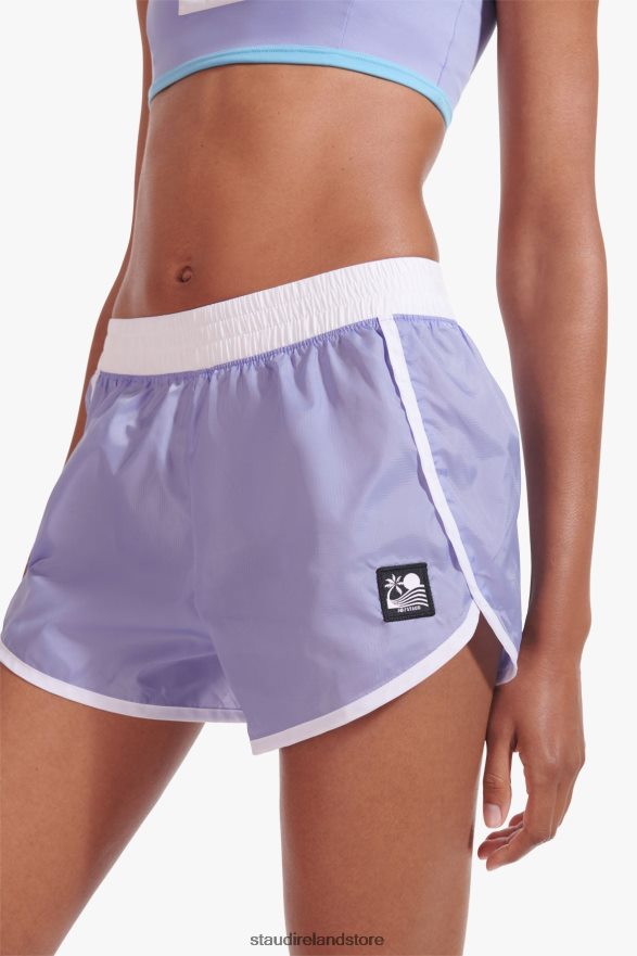 Women Clothing Galaxy Purple NB X STAUD NYLON RUN SHORT H8RLPJ567