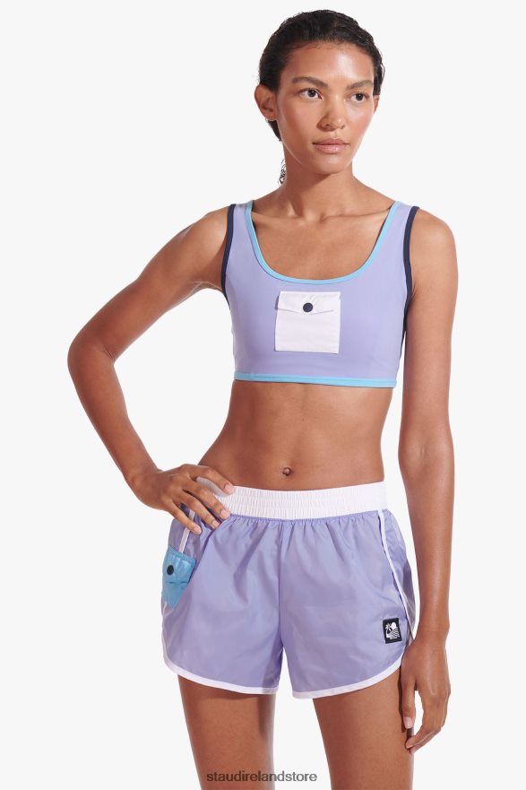 Women Clothing Galaxy Purple NB X STAUD NYLON RUN SHORT H8RLPJ567