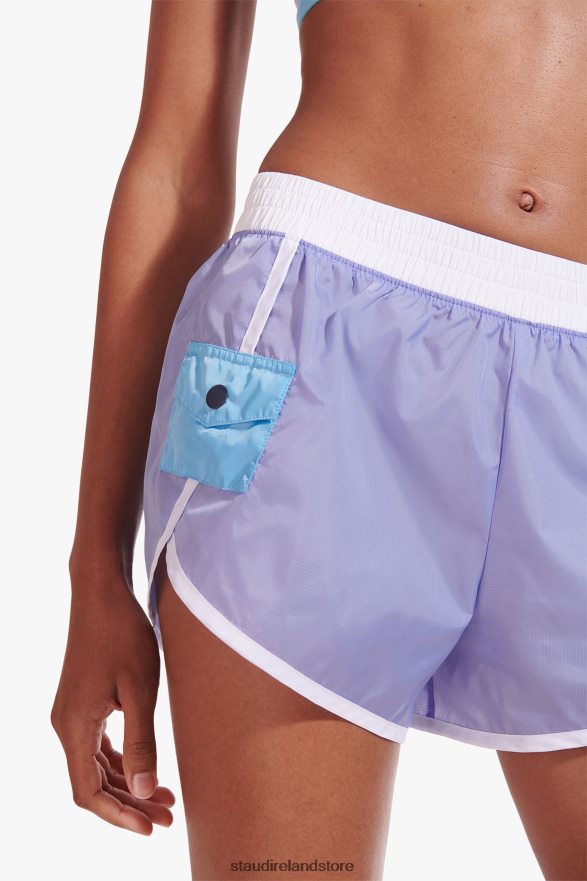 Women Clothing Galaxy Purple NB X STAUD NYLON RUN SHORT H8RLPJ567