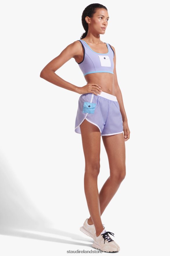 Women Clothing Galaxy Purple NB X STAUD NYLON RUN SHORT H8RLPJ567