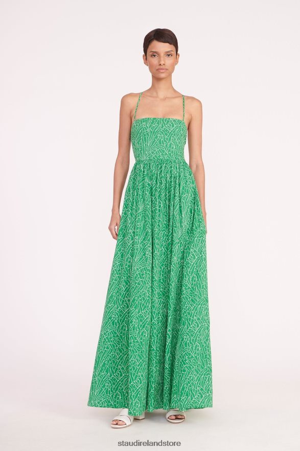Women Clothing Green Palm STAUD COURTNEY DRESS H8RLPJ42