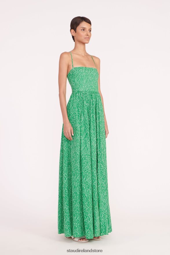 Women Clothing Green Palm STAUD COURTNEY DRESS H8RLPJ42