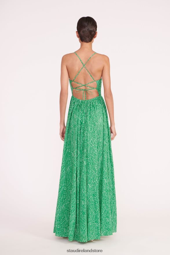 Women Clothing Green Palm STAUD COURTNEY DRESS H8RLPJ42