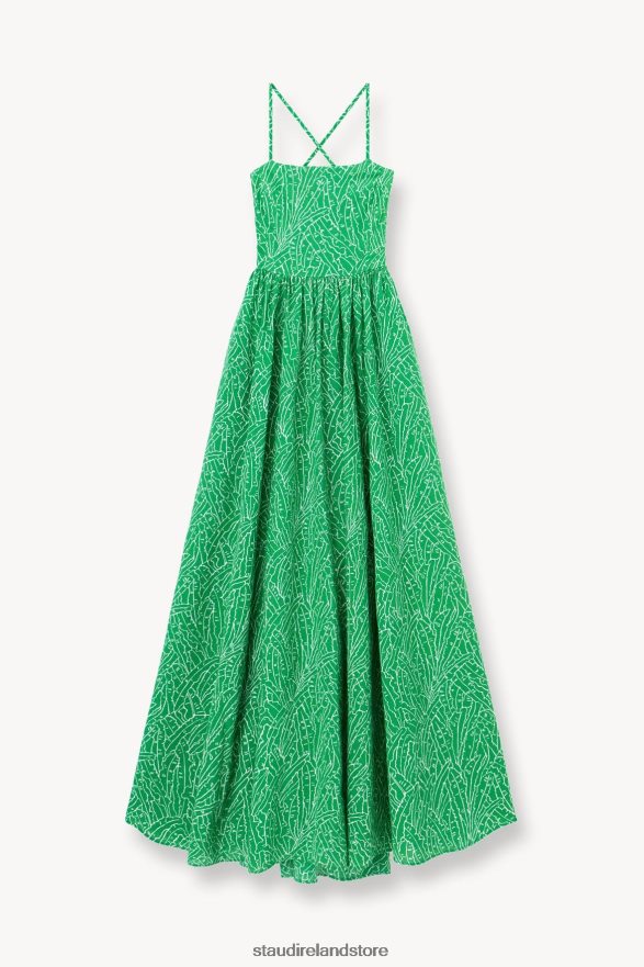Women Clothing Green Palm STAUD COURTNEY DRESS H8RLPJ42