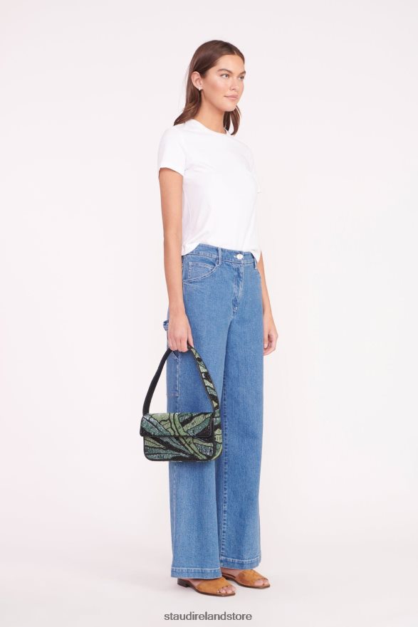 Women Clothing Green Palm STAUD TOMMY BEADED BAG H8RLPJ721