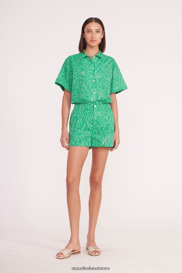 Women Clothing Green Palm STAUD ZOEY SHORT H8RLPJ511