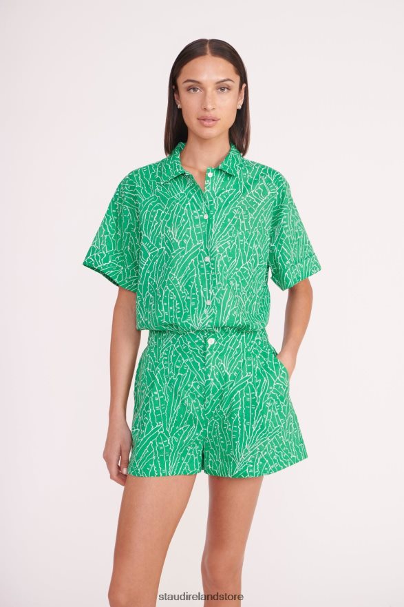Women Clothing Green Palm STAUD ZOEY SHORT H8RLPJ511
