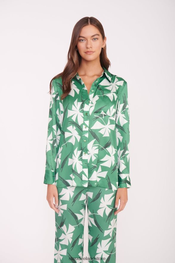 Women Clothing Green Pinwheel STAUD MARTHA TUNIC H8RLPJ320