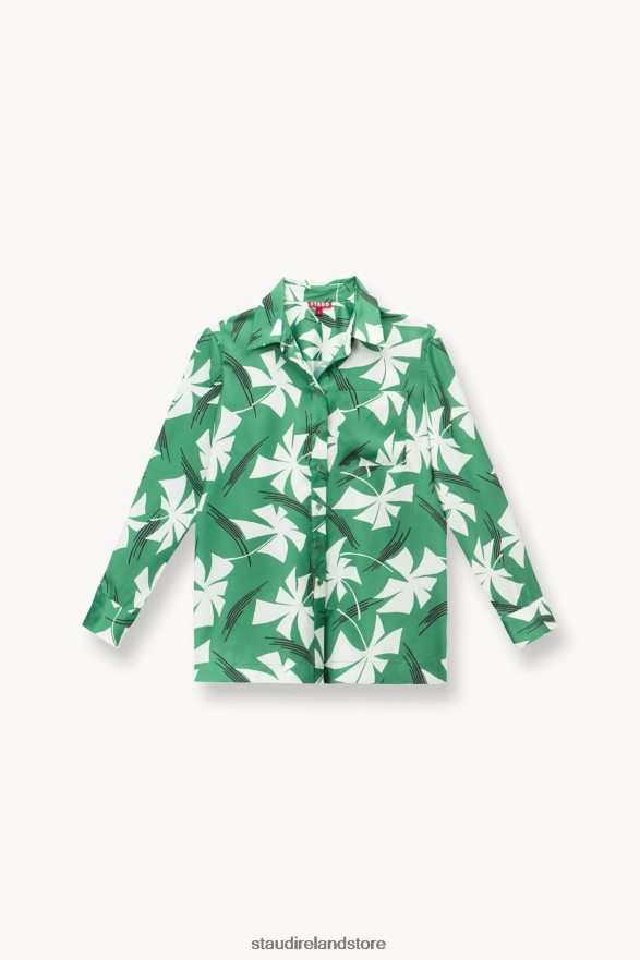 Women Clothing Green Pinwheel STAUD MARTHA TUNIC H8RLPJ320