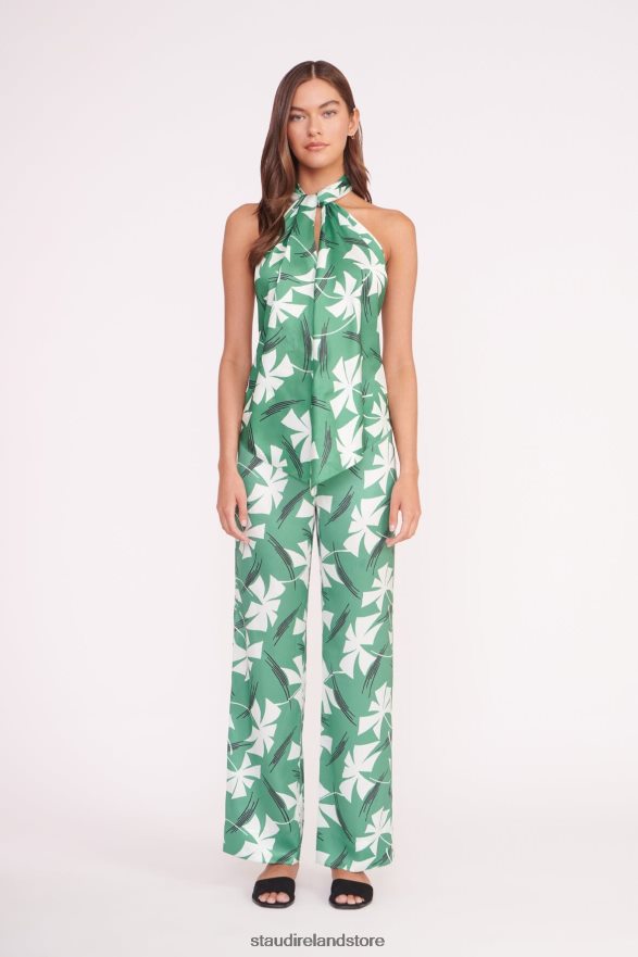 Women Clothing Green Pinwheel STAUD OSCAR PANT H8RLPJ506