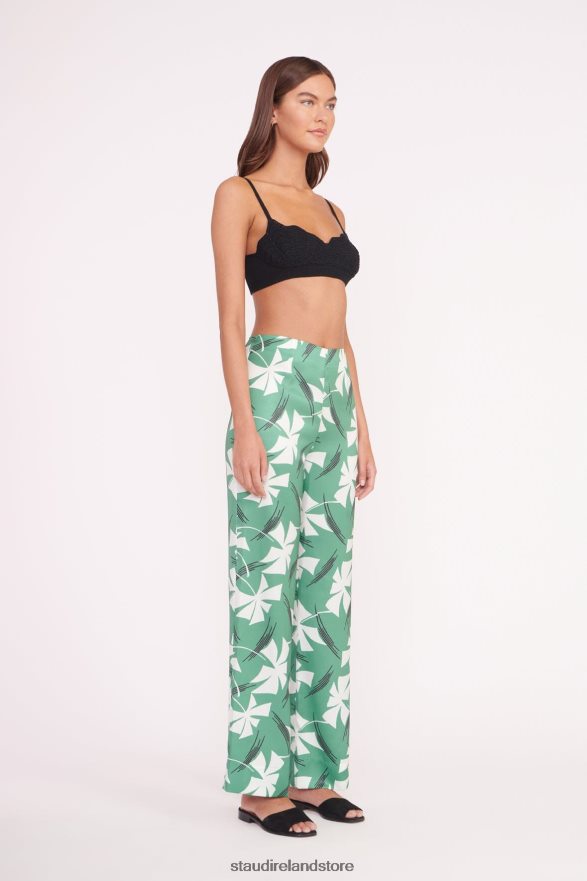 Women Clothing Green Pinwheel STAUD OSCAR PANT H8RLPJ506