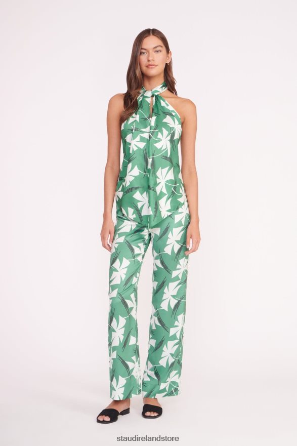 Women Clothing Green Pinwheel STAUD OSCAR PANT H8RLPJ506