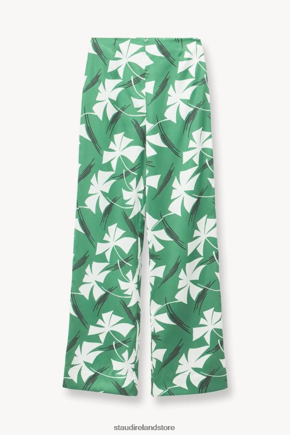 Women Clothing Green Pinwheel STAUD OSCAR PANT H8RLPJ506