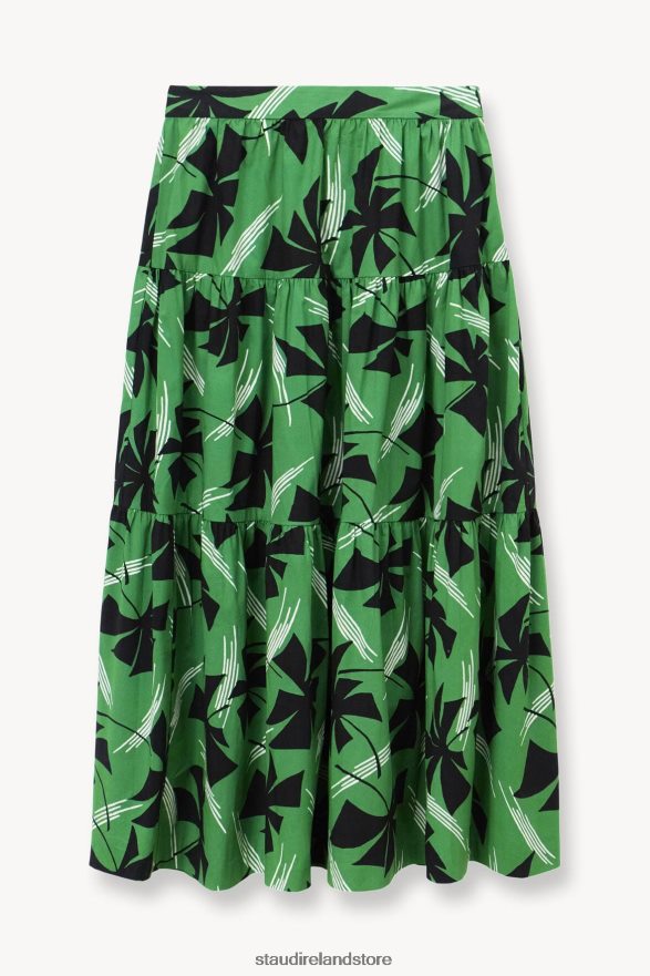 Women Clothing Green Pinwheel STAUD SEA SKIRT H8RLPJ464