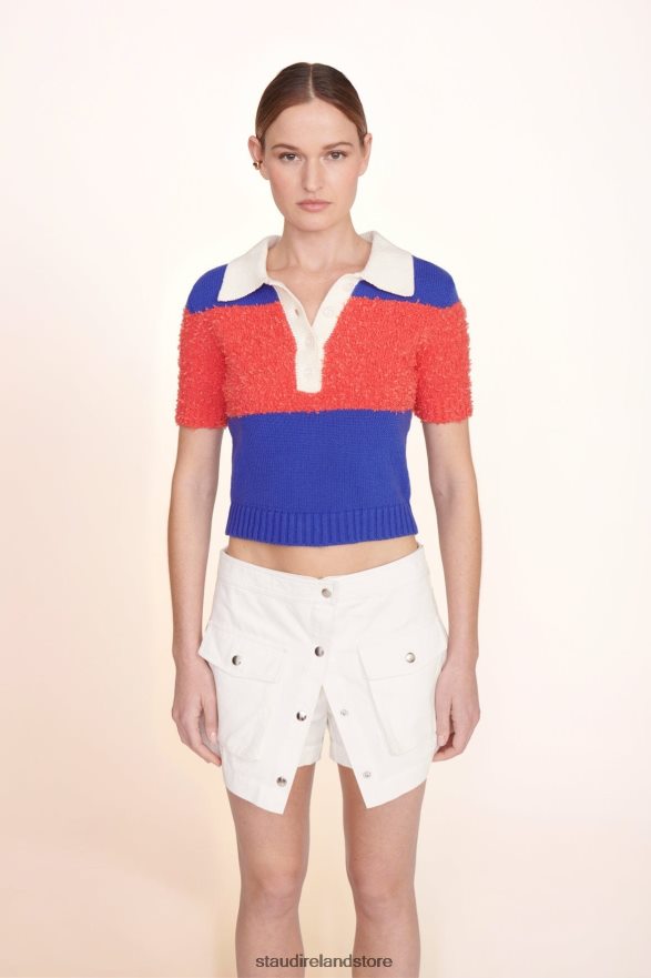 Women Clothing Hibiscus Atlantic Rugby Stripe STAUD SPENCER TOP H8RLPJ382