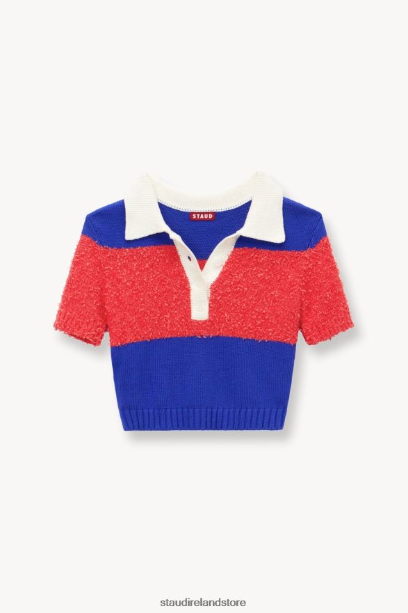 Women Clothing Hibiscus Atlantic Rugby Stripe STAUD SPENCER TOP H8RLPJ382