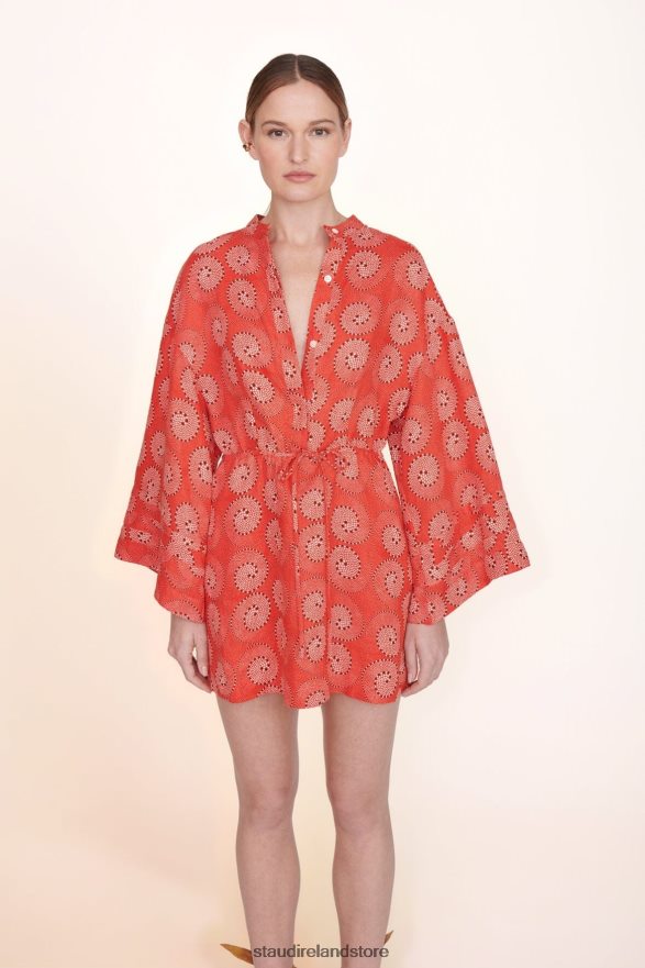 Women Clothing Hibiscus Whirlpool STAUD KARLEE DRESS H8RLPJ193
