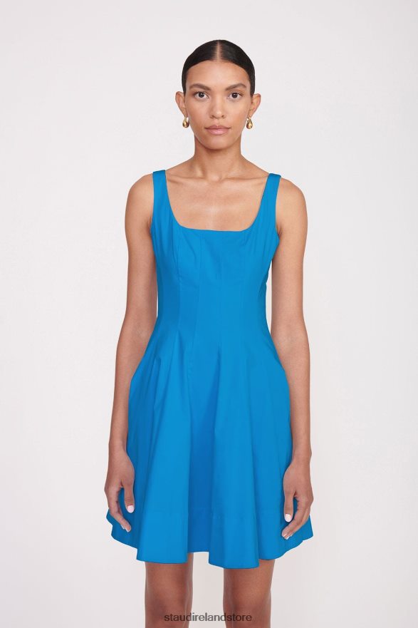 Women Clothing Island Blue STAUD MINI WELLS DRESS H8RLPJ316