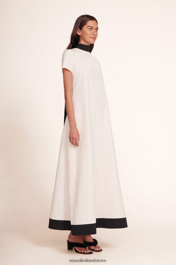 Women Clothing Ivory Black STAUD ILANA DRESS H8RLPJ234
