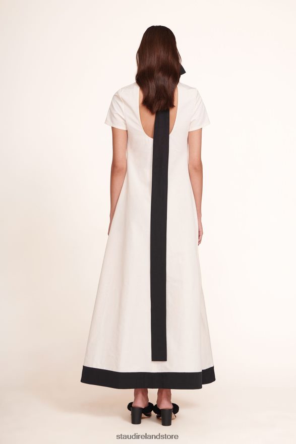 Women Clothing Ivory Black STAUD ILANA DRESS H8RLPJ234
