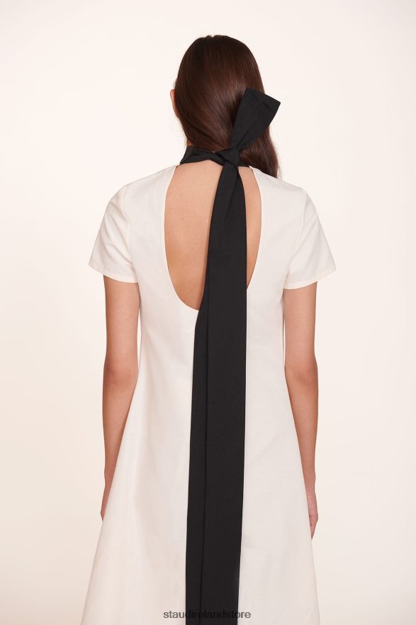 Women Clothing Ivory Black STAUD ILANA DRESS H8RLPJ234