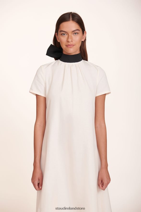 Women Clothing Ivory Black STAUD ILANA DRESS H8RLPJ234