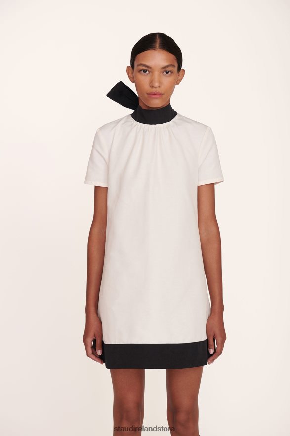 Women Clothing Ivory Black STAUD MINI ILANA DRESS H8RLPJ144