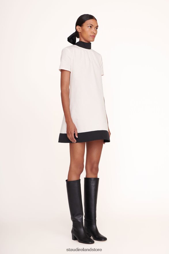 Women Clothing Ivory Black STAUD MINI ILANA DRESS H8RLPJ144
