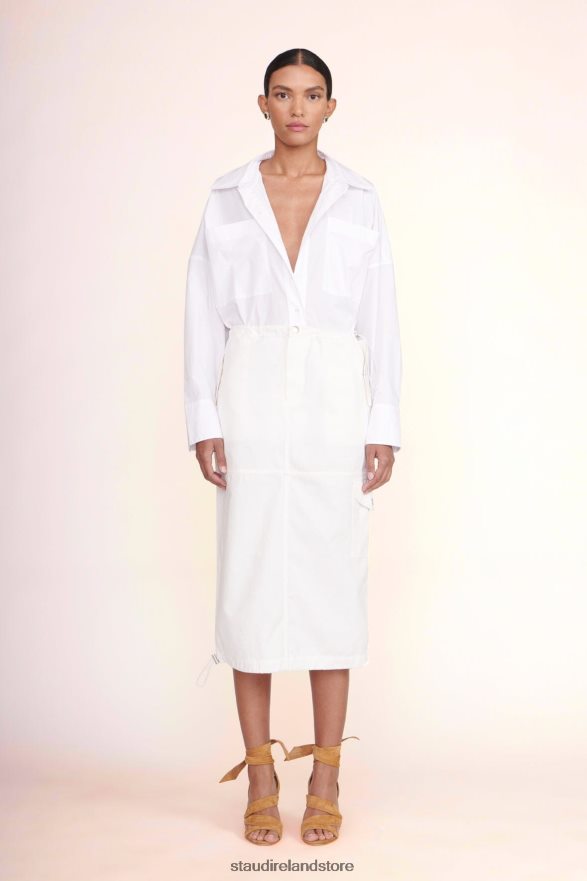 Women Clothing Ivory STAUD JUSTINE SKIRT H8RLPJ481