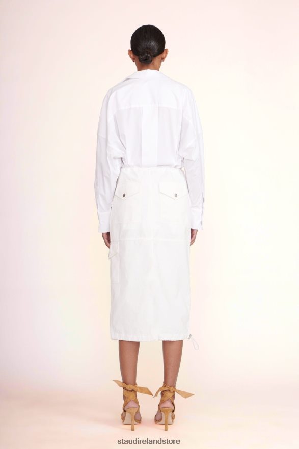 Women Clothing Ivory STAUD JUSTINE SKIRT H8RLPJ481